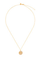 Love Charm Necklace, 14k Yellow Gold & Diamonds
